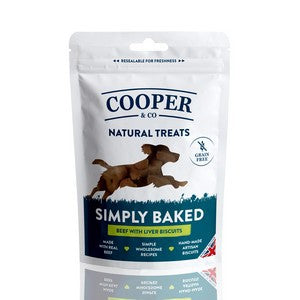 Cooper & Co Natural Treats Beef with Liver Biscuits 100g x 6