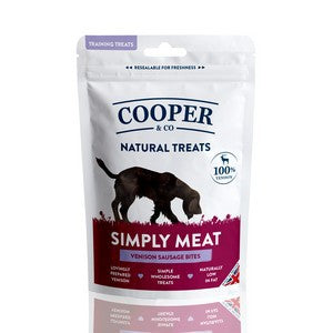 Cooper & Co Natural Treats Venison Sausage Bites 100g x 6