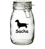 personalised name dog treat jars 1lt
