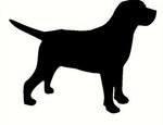personalised dog sillouhette stickers medium