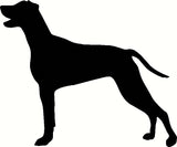 personalised dog sillouhette stickers medium